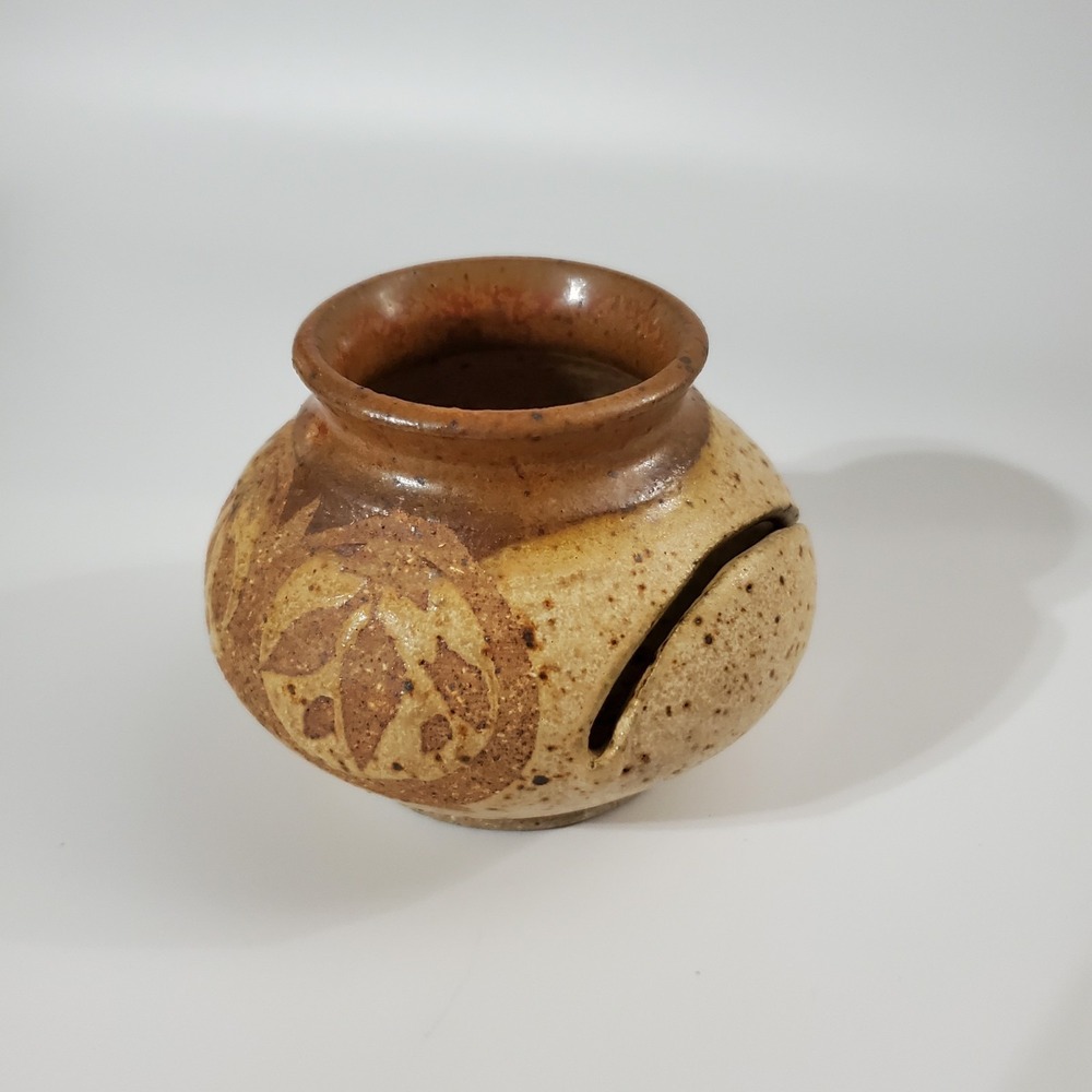 Pottery Egg Separator Art  Kitchen Tool Handcrafted Signed WORKS BEAUTIFULLY